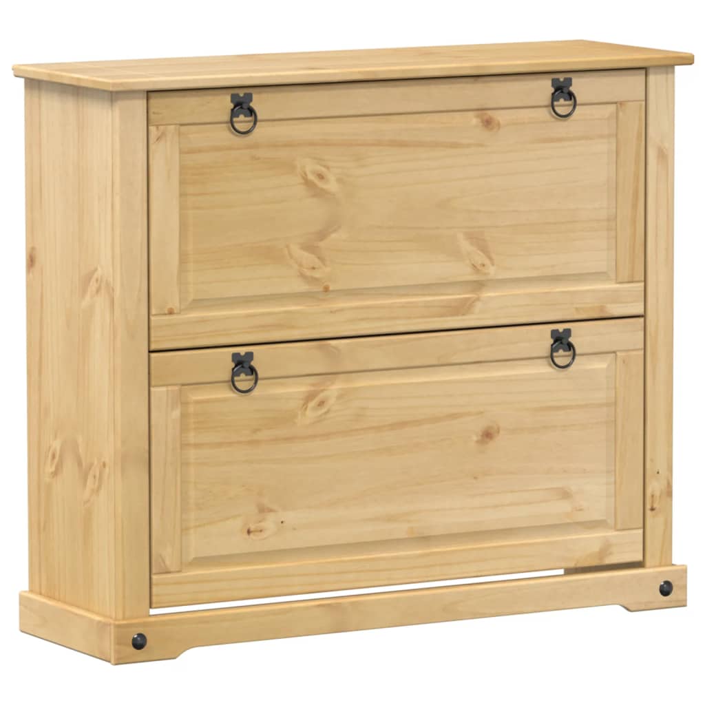 4 Drawers Natural Pine Wood Shoe Cabinet Small & Medium & Tall
