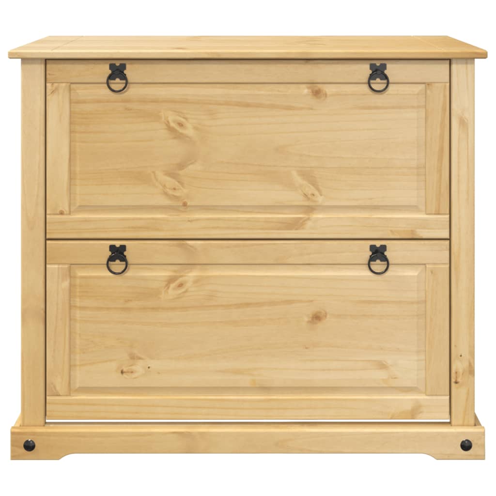 4 Drawers Natural Pine Wood Shoe Cabinet Small & Medium & Tall