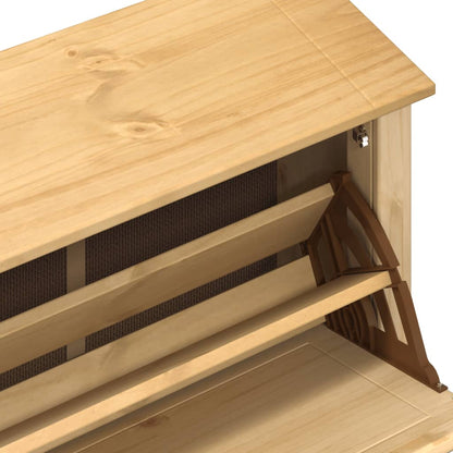 4 Drawers Natural Pine Wood Shoe Cabinet Small & Medium & Tall