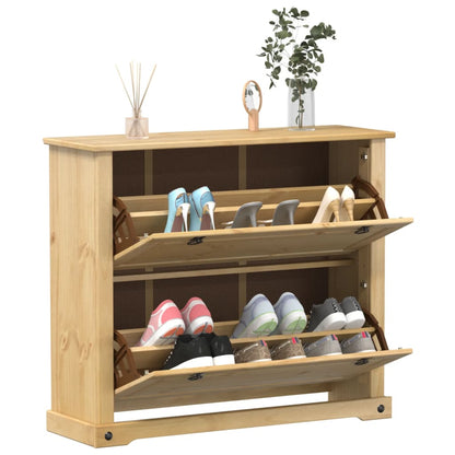 4 Drawers Natural Pine Wood Shoe Cabinet Small & Medium & Tall